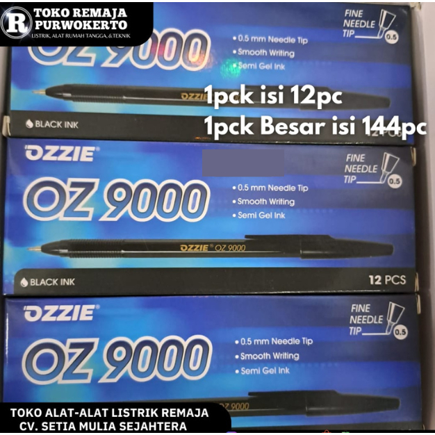 

1 Pack - Pulpen Murah OZZIE OZ 9000 - HITAM