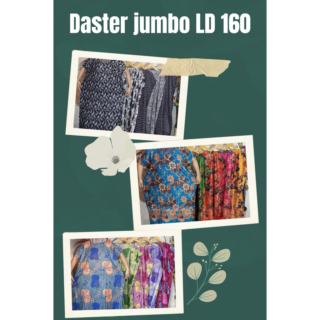 daster jumbo 160 kodian (isi 20 pcs), daster rayon, daster batik, grosir daster Bandung, daster mura