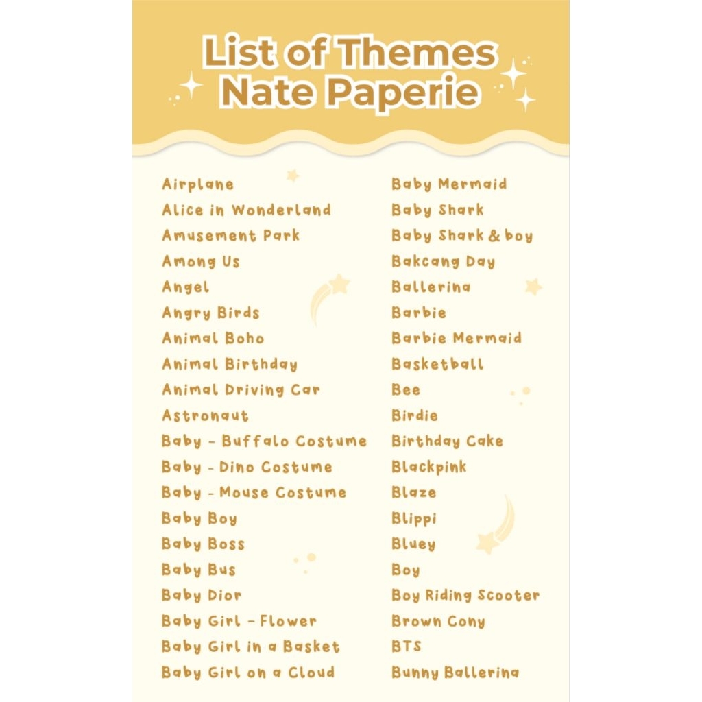 

Daftar Tema - List of Theme Nate Paperie