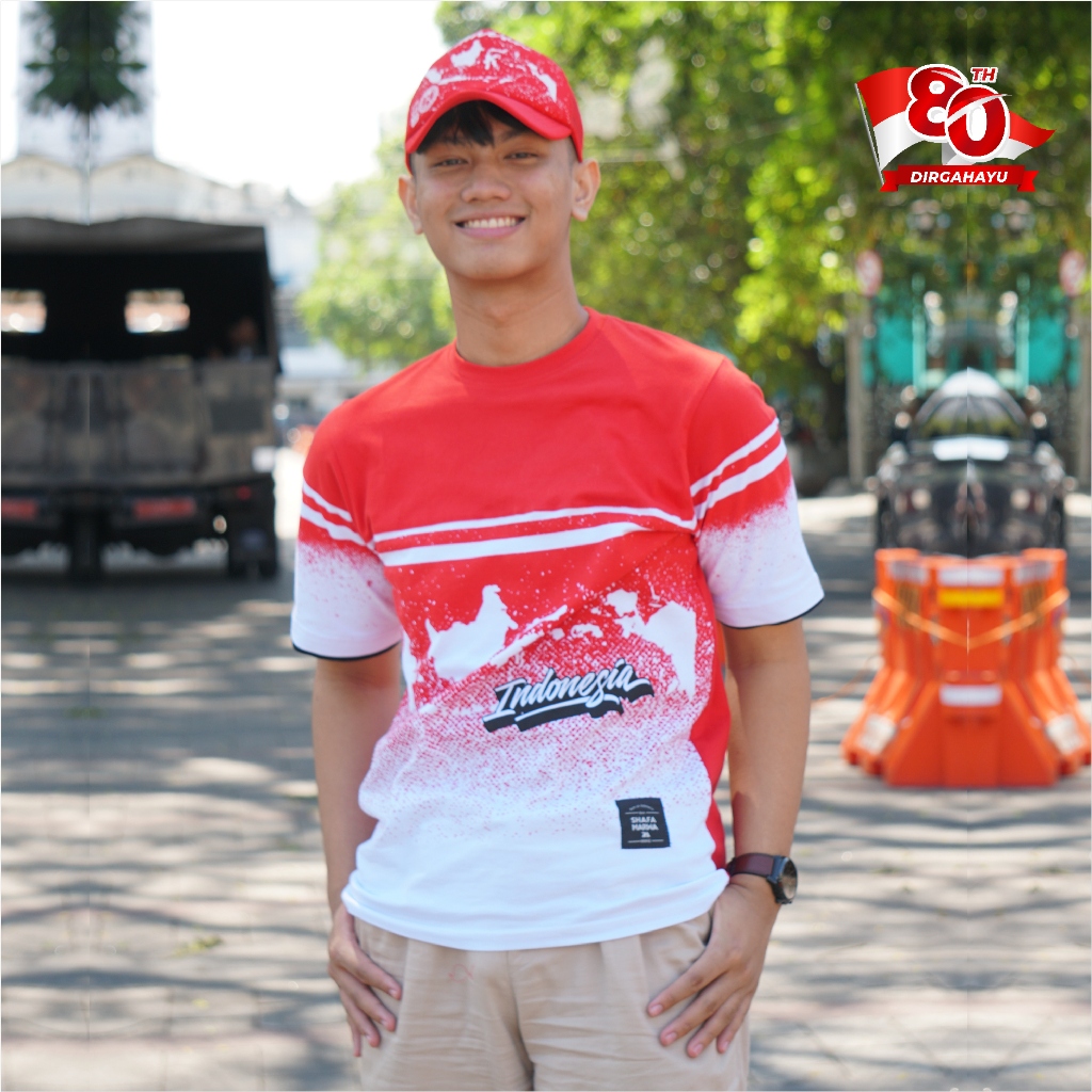 SHAFAMARWA Baju Merah Putih Agustusan - Kaos Edisi Kemerdekaan 17 Agustus 103 Merah Putih