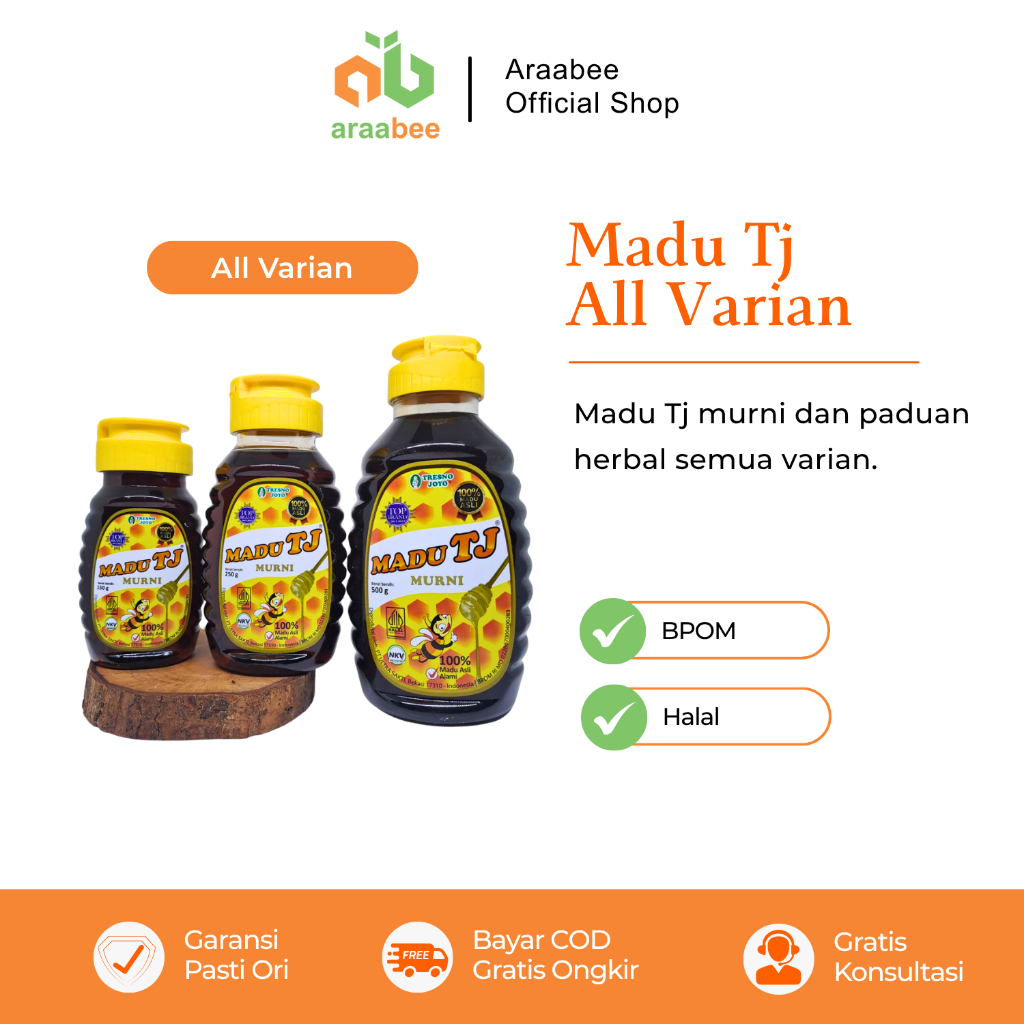 

Madu TJ Murni Asli 500g 120g Tresno joyo Semua Varian 150gr Madu Anak OBH