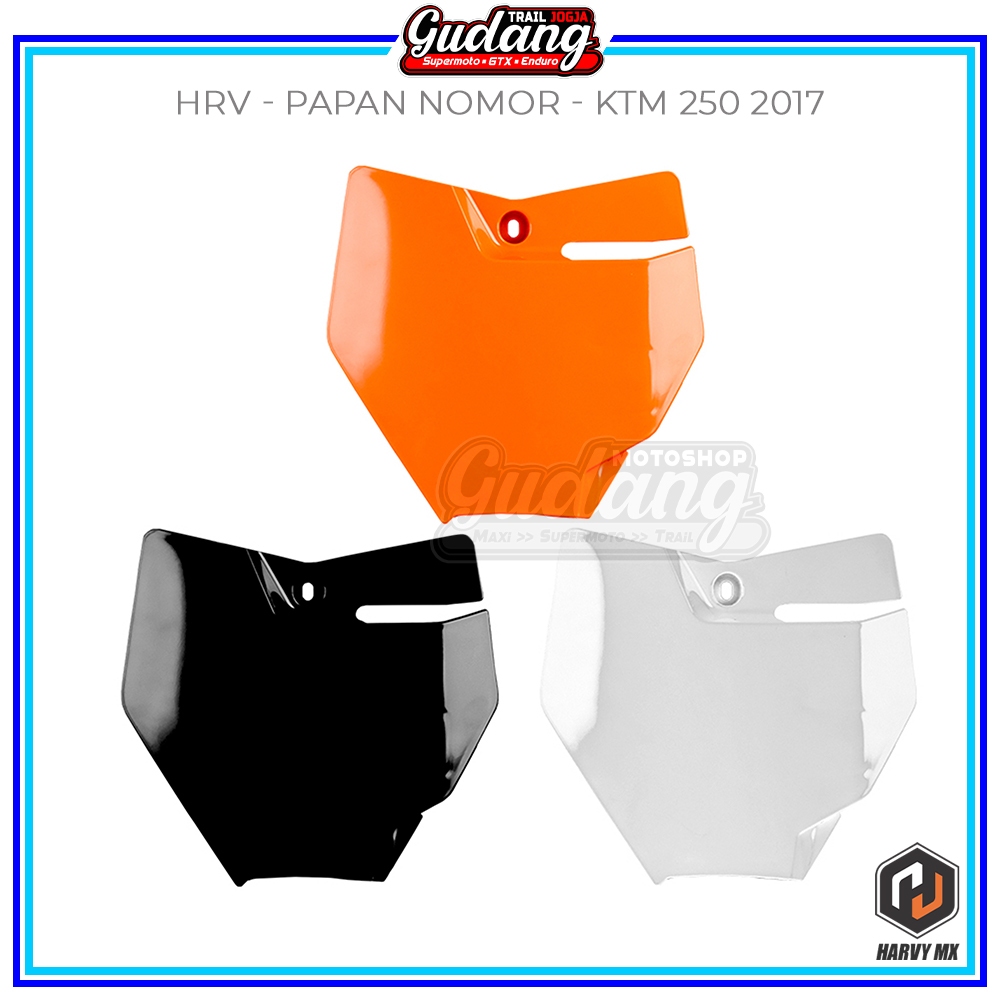 Papan Nomer Plat Nomor Trail KTM 250 2014 SIXDAY KTM 250 2017 HITAM ORANGE PUTIH