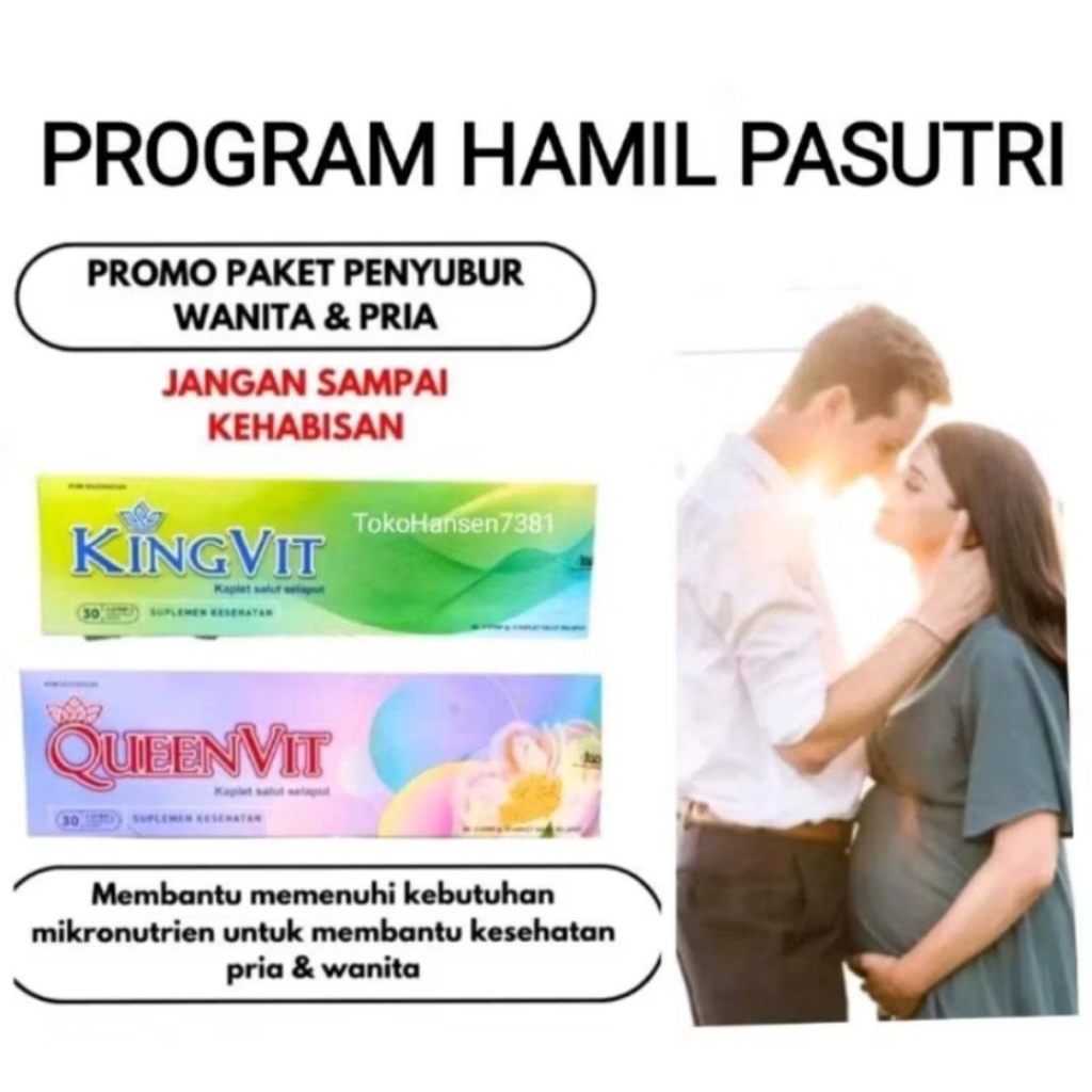 KINGVIT dan QueenVit Penyubur Kandungan dan penyubur pria