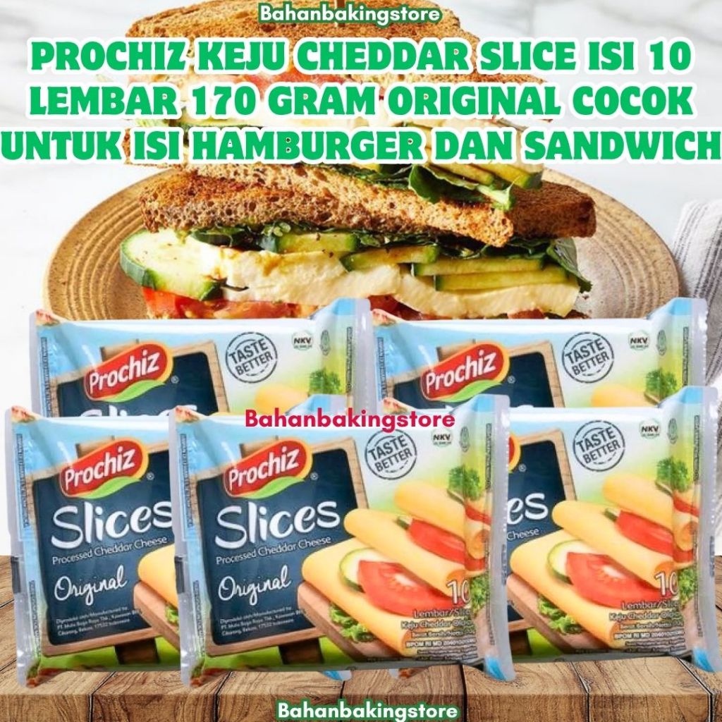 

PROCHIZ KEJU CHEDDAR SLICE ISI 10 LEMBAR 170 GRAM ORIGINAL COCOK UNTUK ISI HAMBURGER DAN SANDWICH | CHEESE LEMBAR