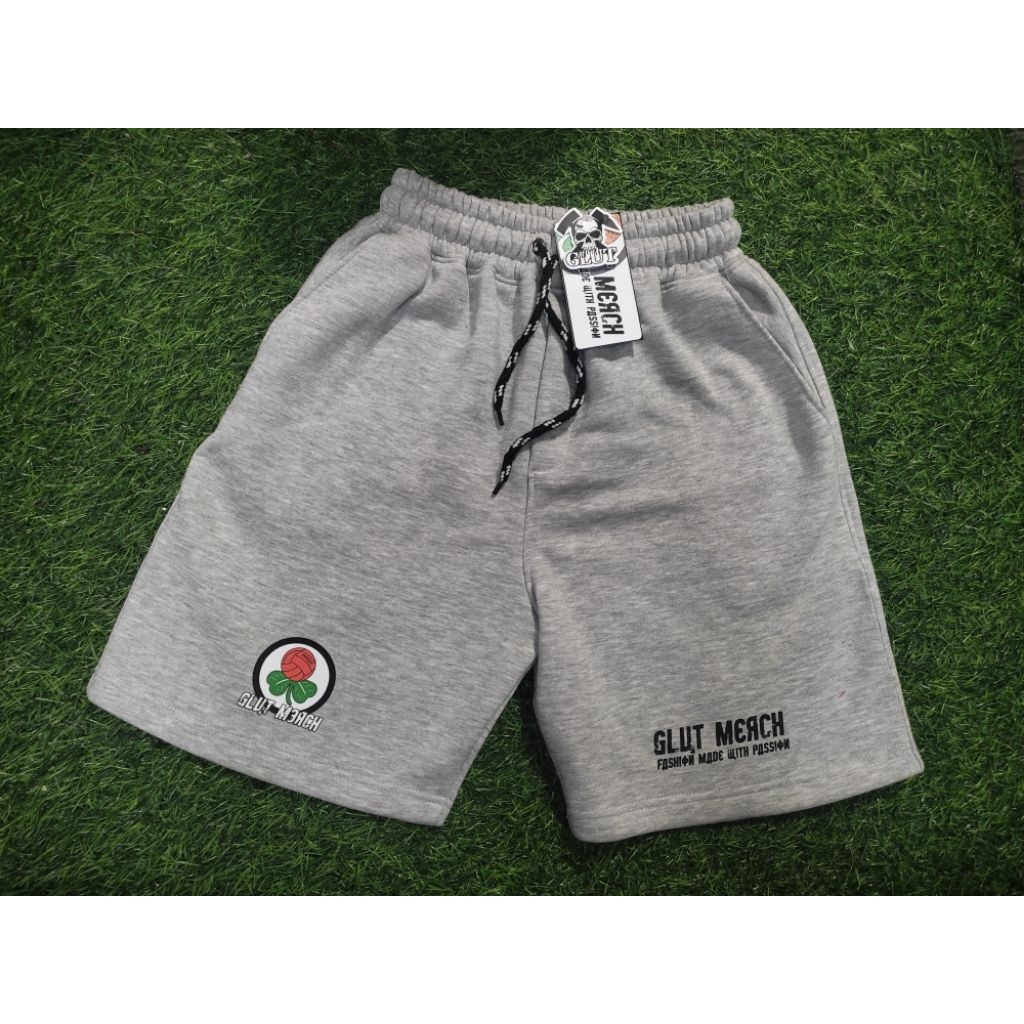 Boardshort celana pendek Cotton fleece CVC 280gsm grey