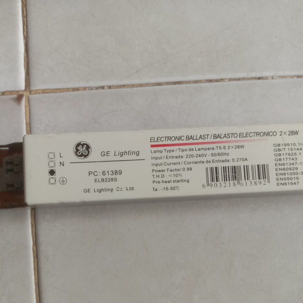 BALLAST T5 28w Electronic Ballast 2x28 T5 2x28w GE Lighting
