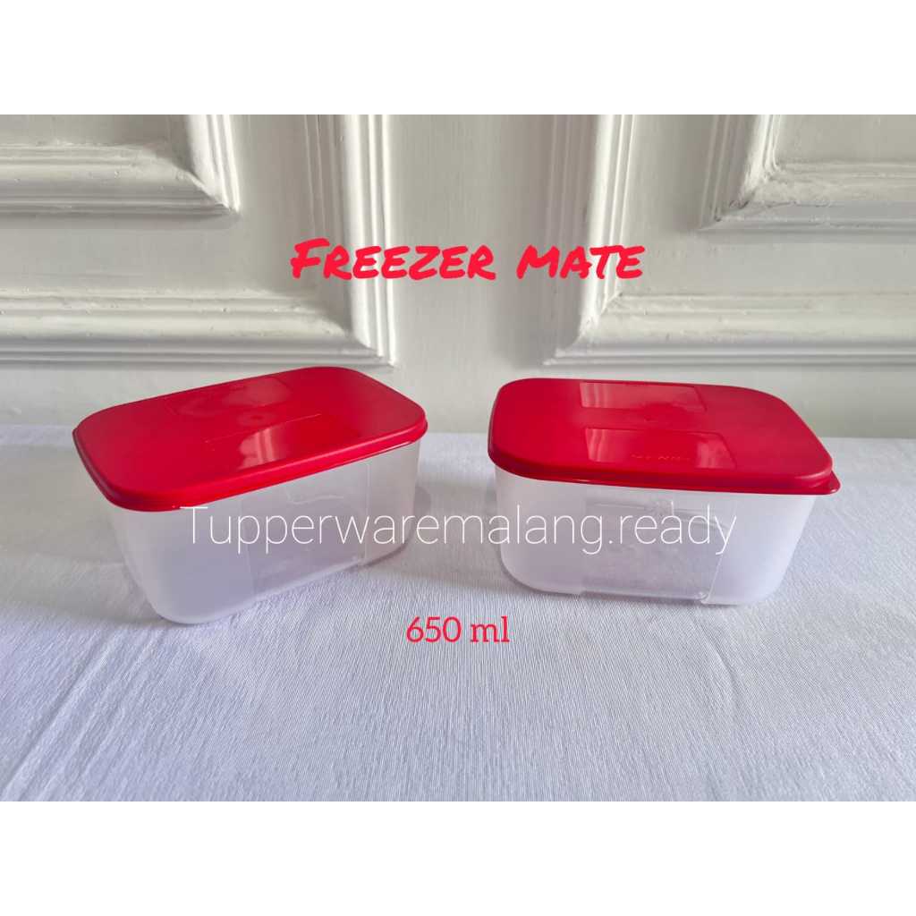 TEPAK ORGANIZE KULKAS/ TEMPAT MENYIMPAN MAKANAN/ TOPLES TUPPERWARE FREEZERMATE MURAH 650 ML