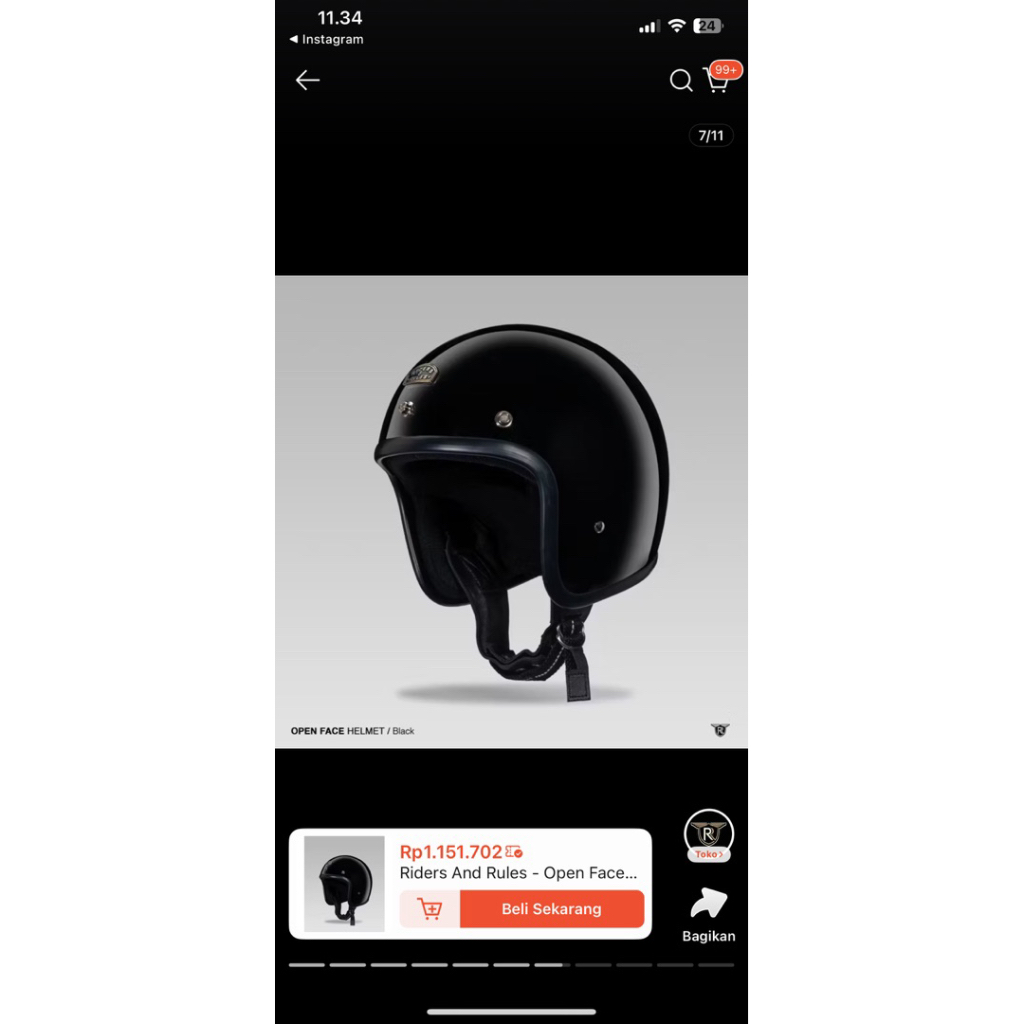 preloved helm Riders And Rules - Open Face Helmet Helm Half Face klasik retro