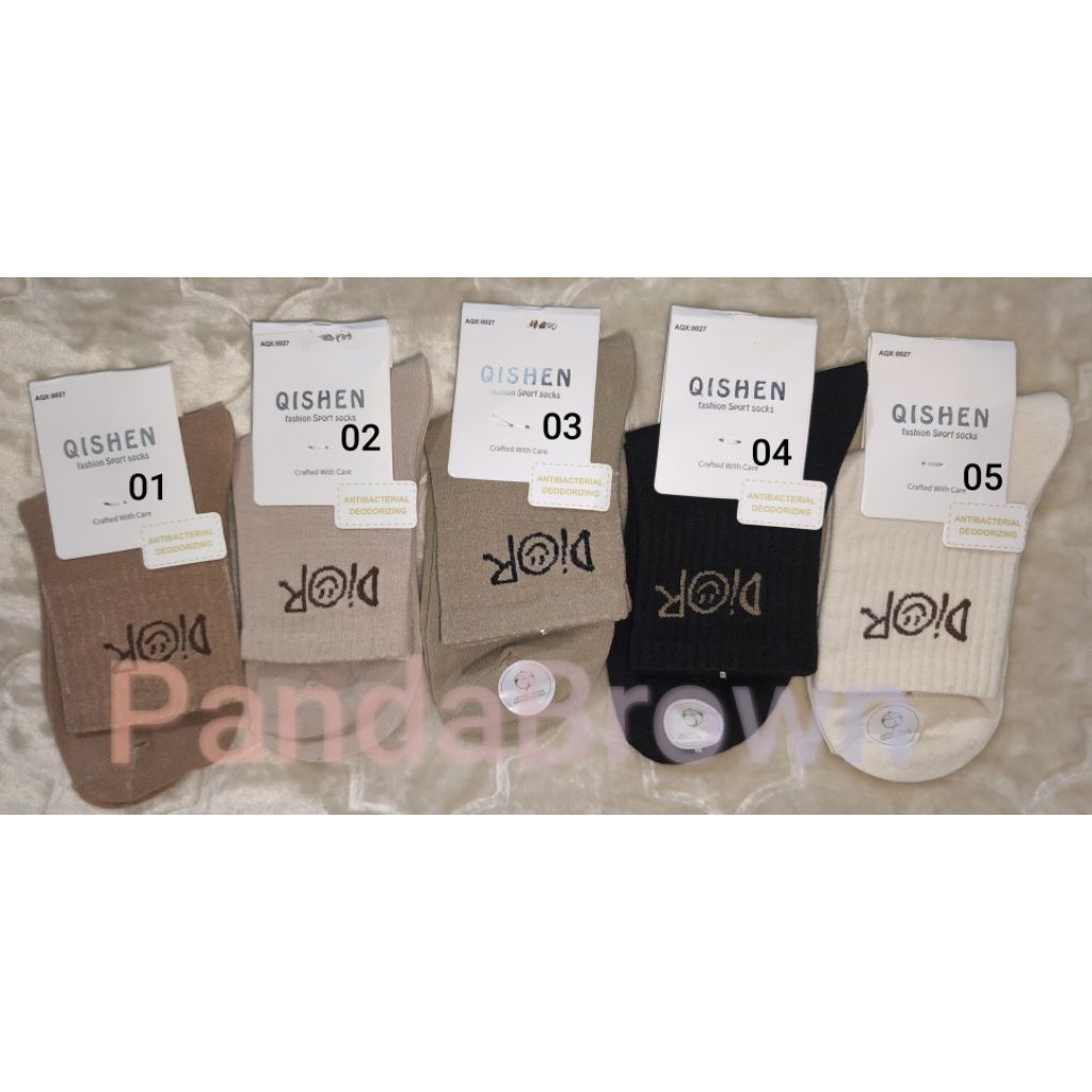 Kaos Kaki Wanita Qishen DIOR