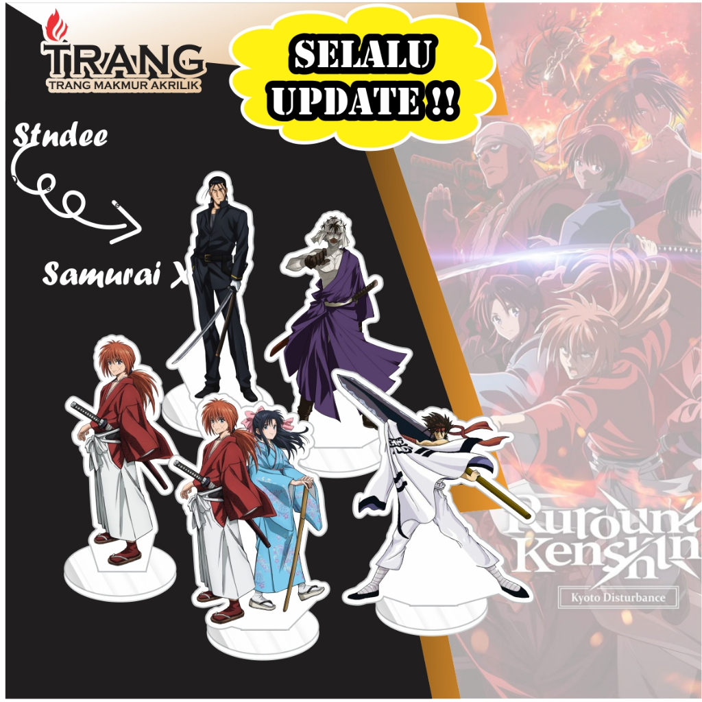 Standee Figure Akrilik Rurouni Kenshin Samurai X / Standing Action figure Acrylic RurouniKenshinSamu