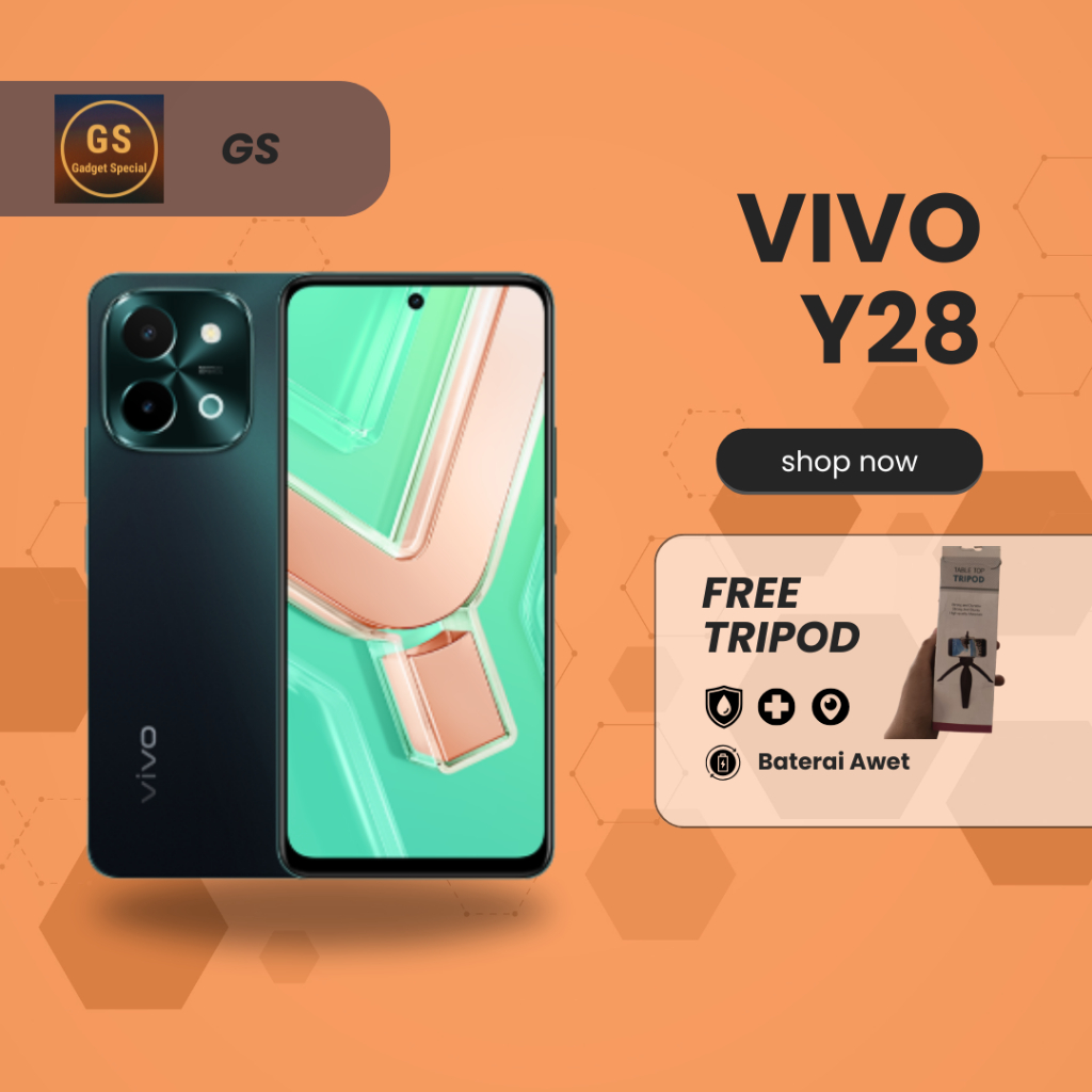 Vivo Y28 Smartphone vivo Y28 IP64 – Tahan Debu & Cipratan, RAM 8GB+8GB
