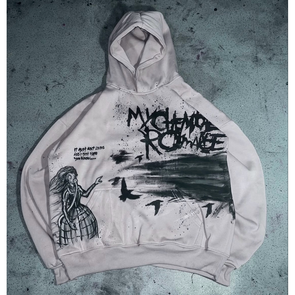 Boxy hoodie my chemical romance//paintedlove