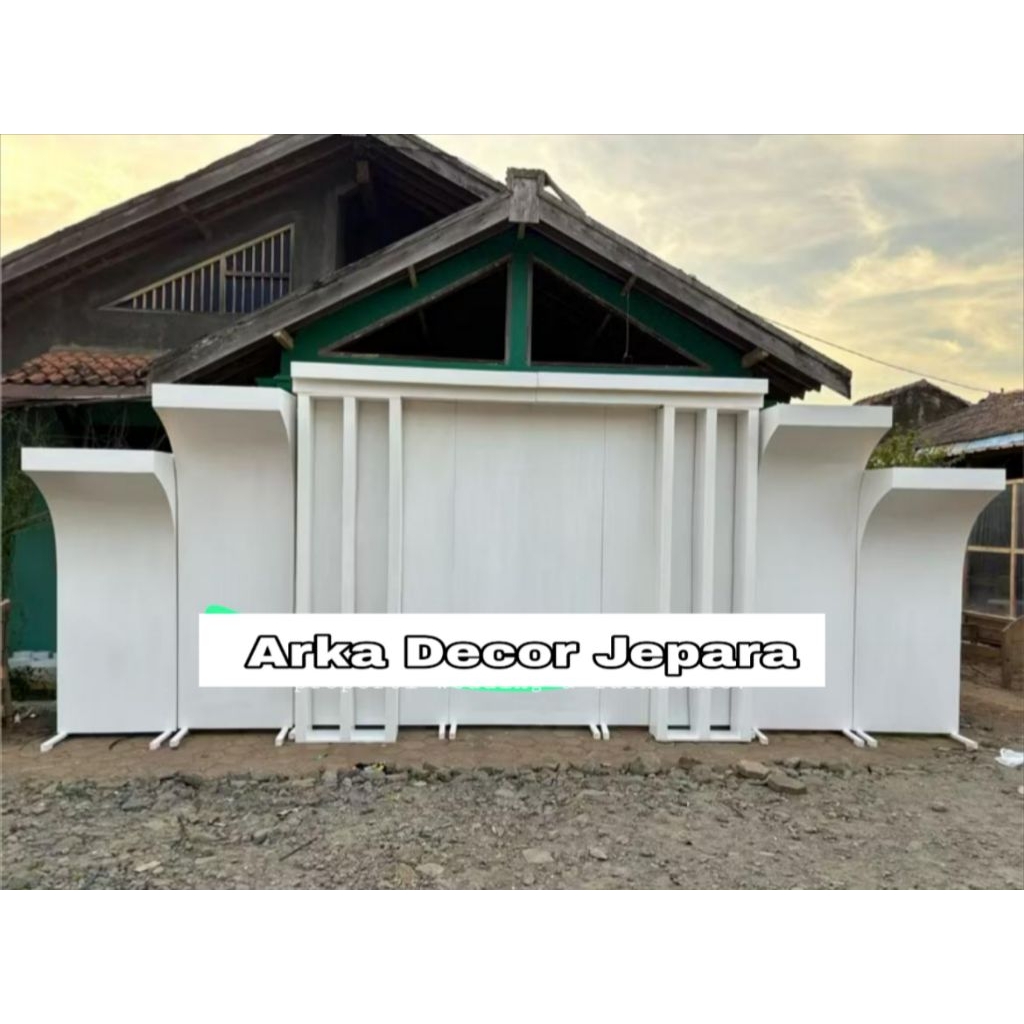 Backdrop pelaminan / Gebyok pelaminan / Pelaminan triplek / Gebyok wedding.