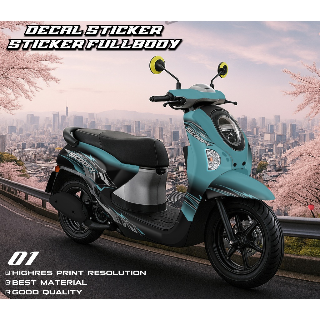 01 Decal Scoopy Full Body 2025 Stiker Scoopy Lagi Viral 2025 Decal Scoopy Full Body 2025 Striping Sc