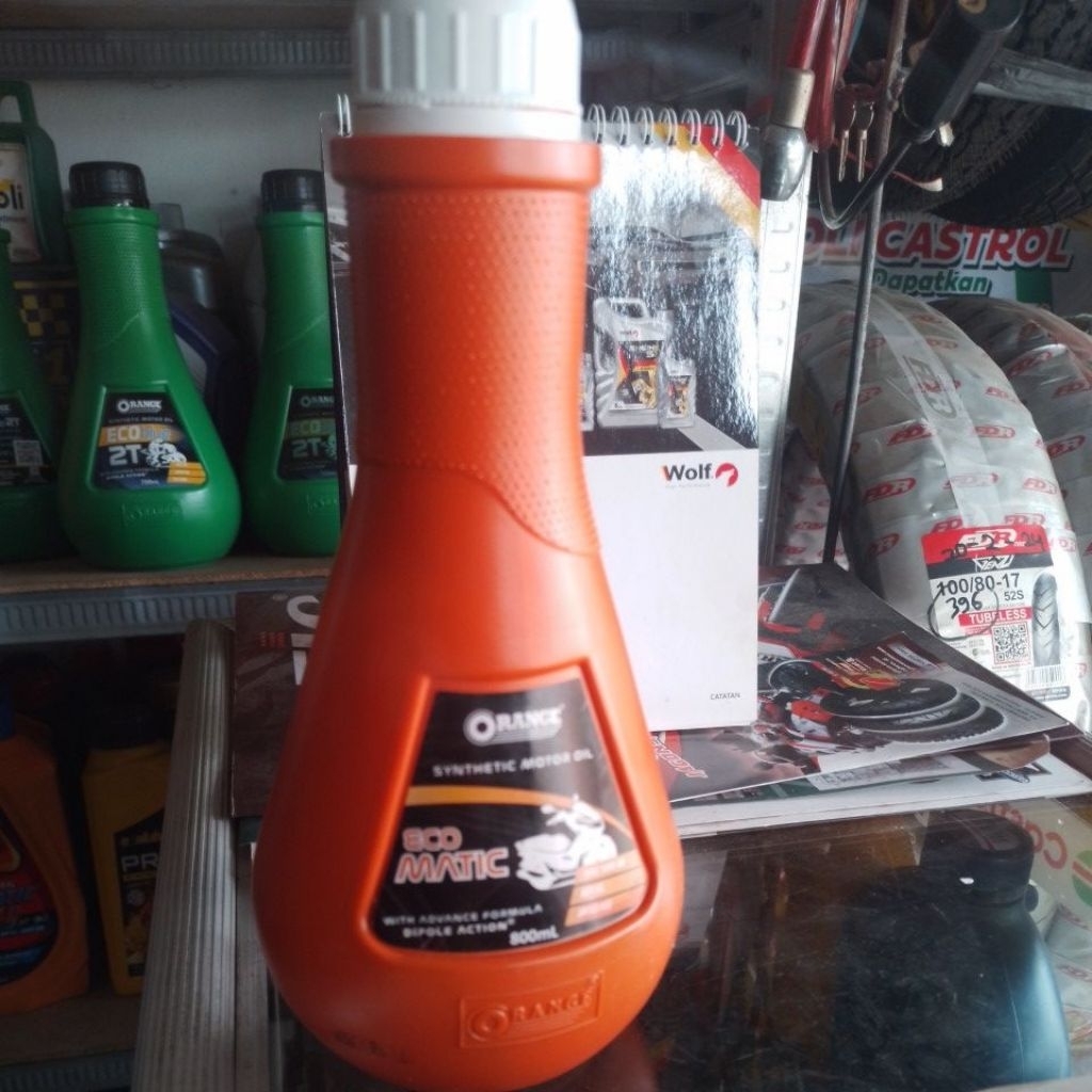 oli motor orange matic 800ml asli100%original performa baik synthetic wangi