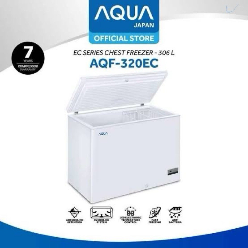Box freezer aqua aqf-320ec 300L garansi resmi freezer box 300 liter aqua box freezer aqua 300 liter