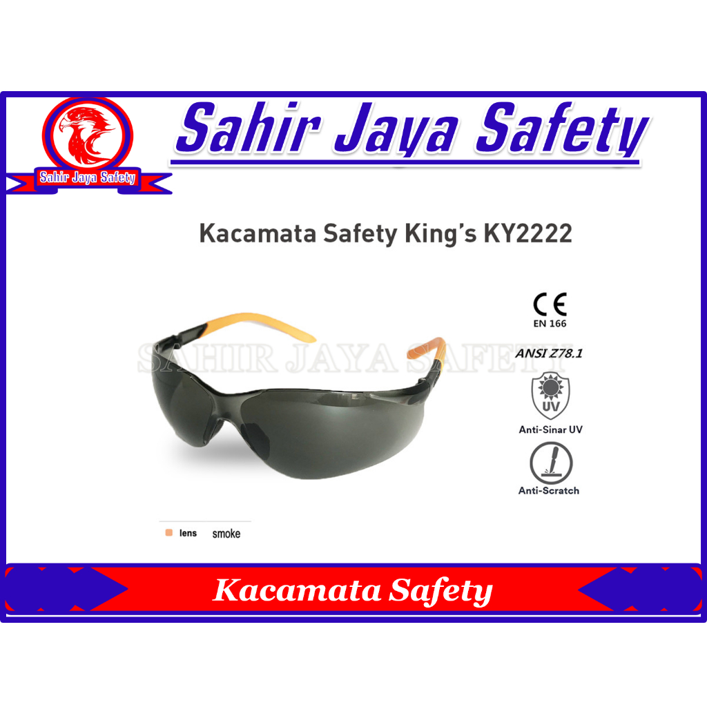 Kacamata Safety Kings KY2222 / Kacamata Safety Kings Harga 1 Pcs