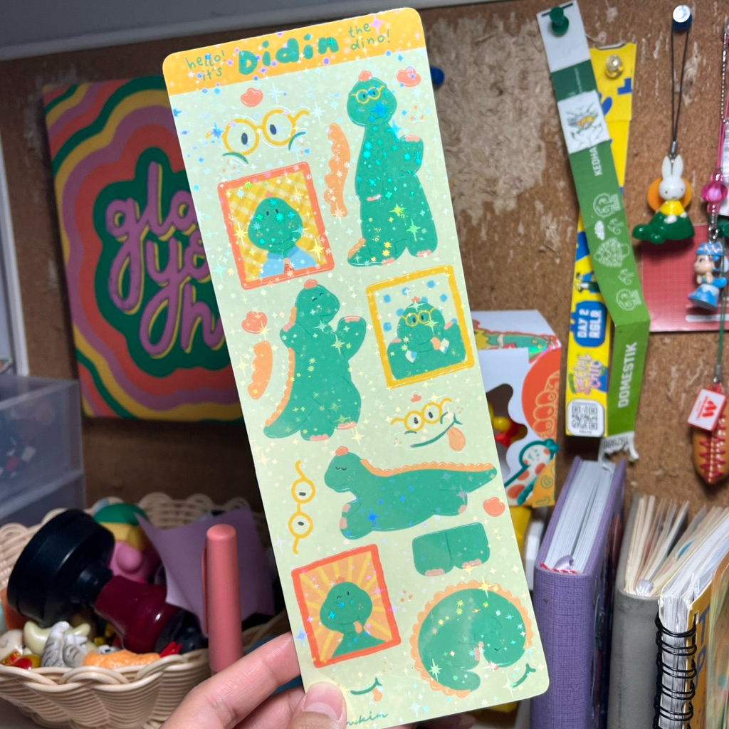 

Didin the Dino Holo Sticker Sheet | Ramekin Studio