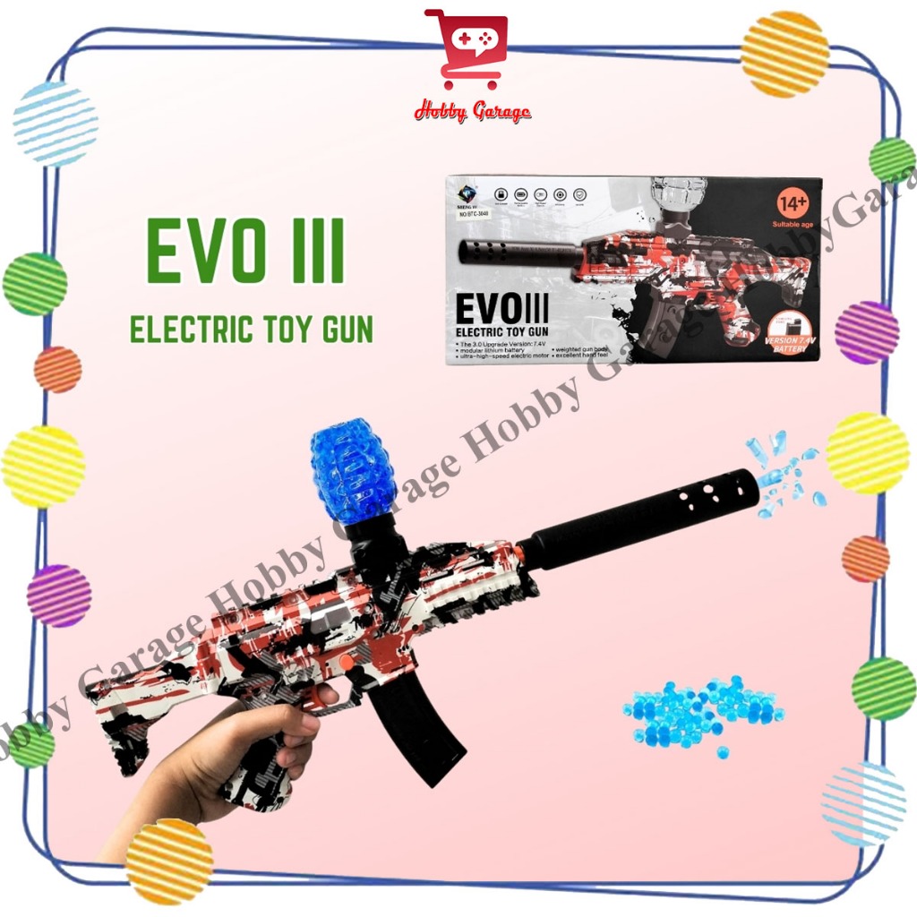 TSC Mainan Tembakan Anak WGG EVO III Assault Rifle Water Gel Blaster Scar Gun Watergel EVO 3