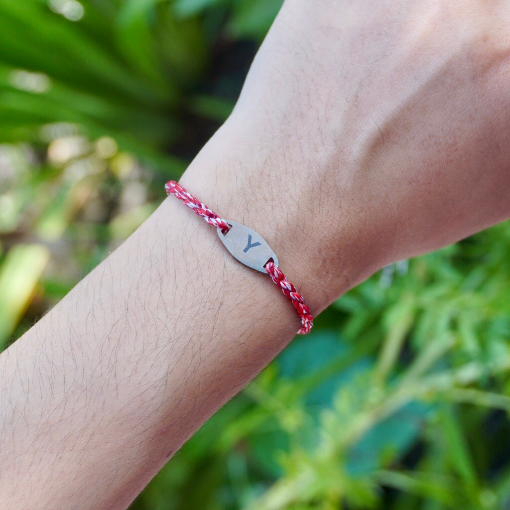 Gelang Inisial Huruf Simple Gelang Aesthetic Bahan Stainles