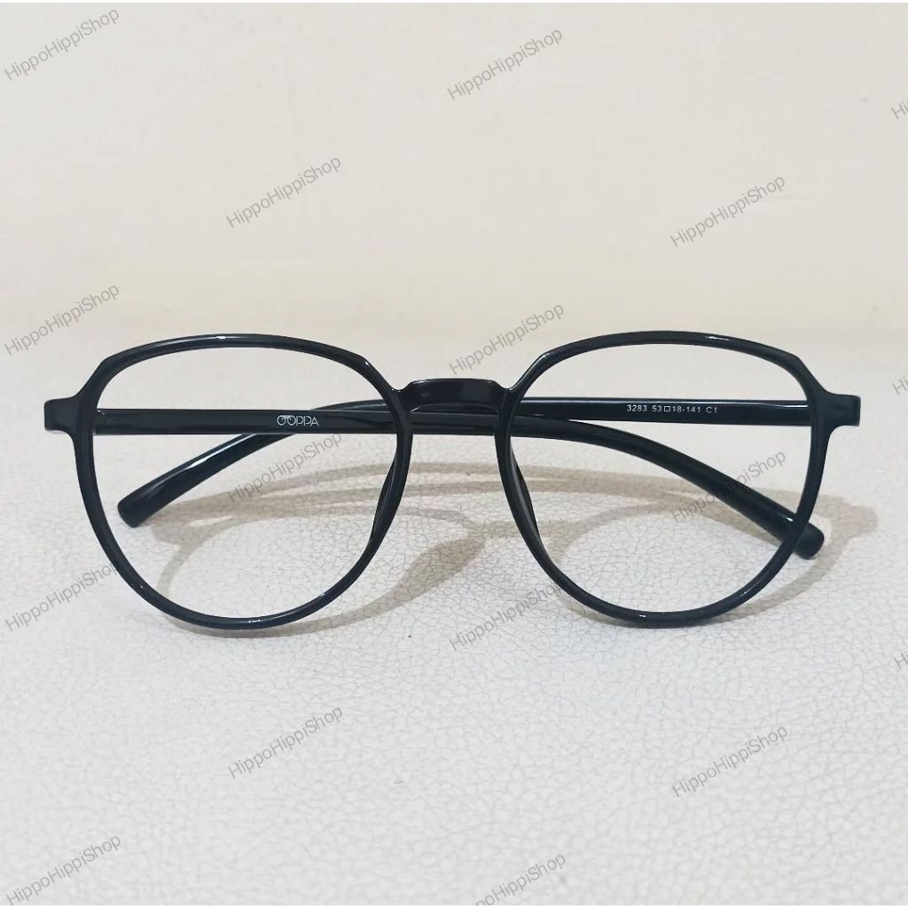 Frame Kacamata Baca Wanita Pria Unisex Hitam Merek Oppa Ooppa