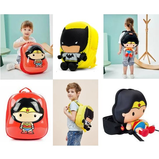 Ridaz DC Superhero Backpack Batman Superman Tas Ransel Anak Original