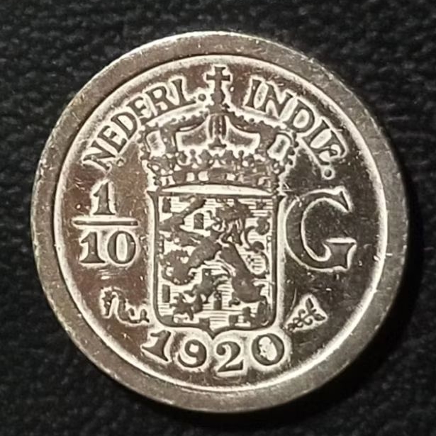 #20.SCK. KOIN KUNO || KOIN PERAK || SILVER COIN 1/10 G TAHUN 1920