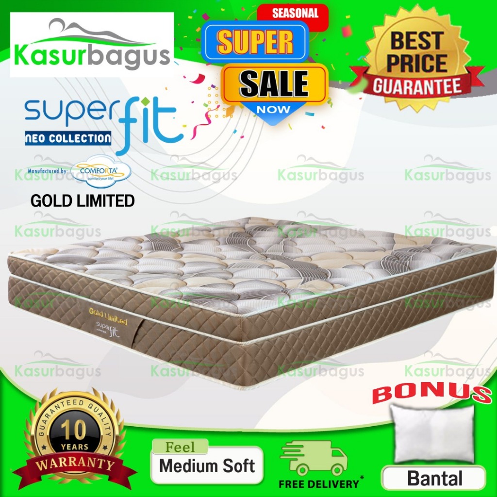 Comforta SuperFit Kasur Springbed Gold Limited - Kasur Saja 160 180 200 90 100 120