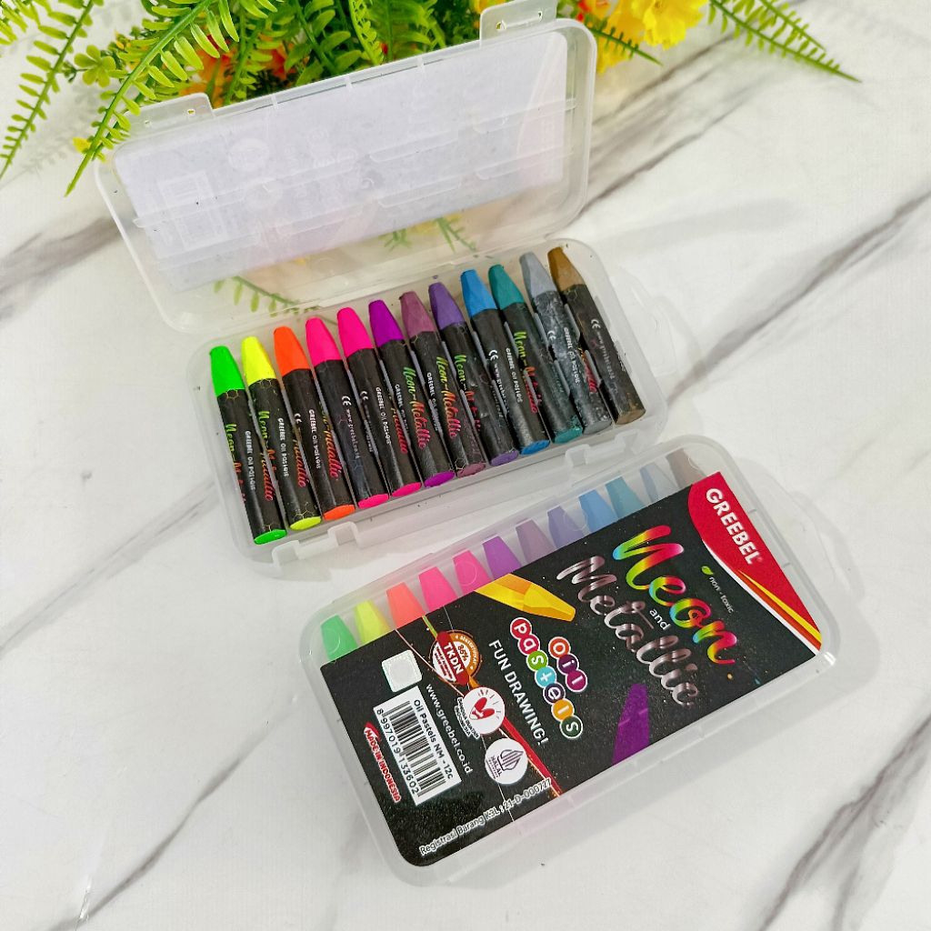 

krayon/Oil pastels Grebel Neon And Metallic 12C