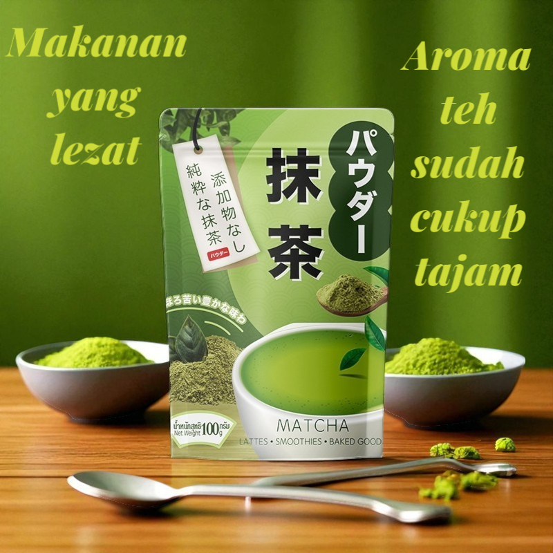 

Bubuk teh matcha Serbuk teh matcha alami Aroma teh yang wangi sudah habis matcha powder 100 gram