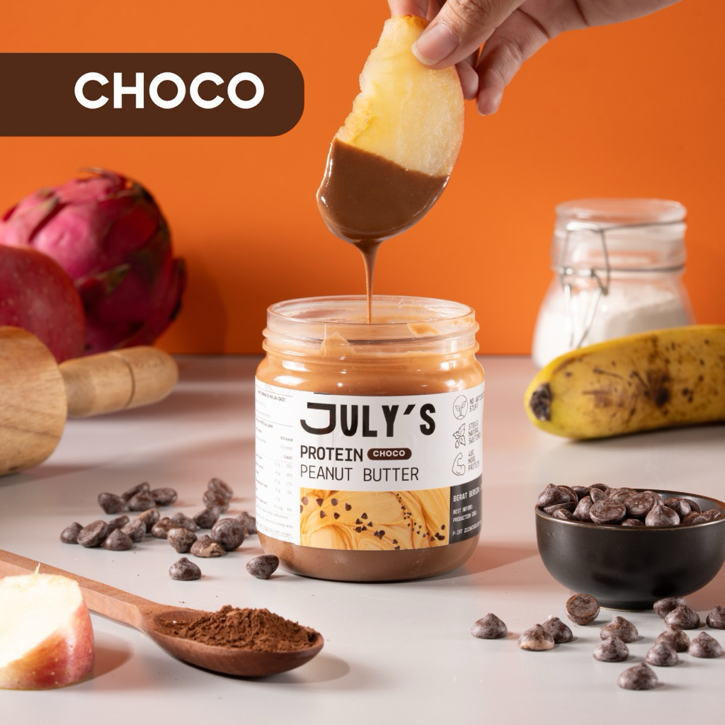 

JULY’S Selai Kacang Coklat / Dengan Tambahan Protein Whey Isolate, Tanpa Gula Tambahan, (250gr)