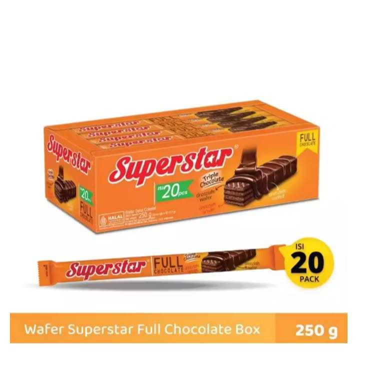 

Ygshop17 Wafer Superstar Wafer Coklat [ 1 Box Isi 20+1 ]