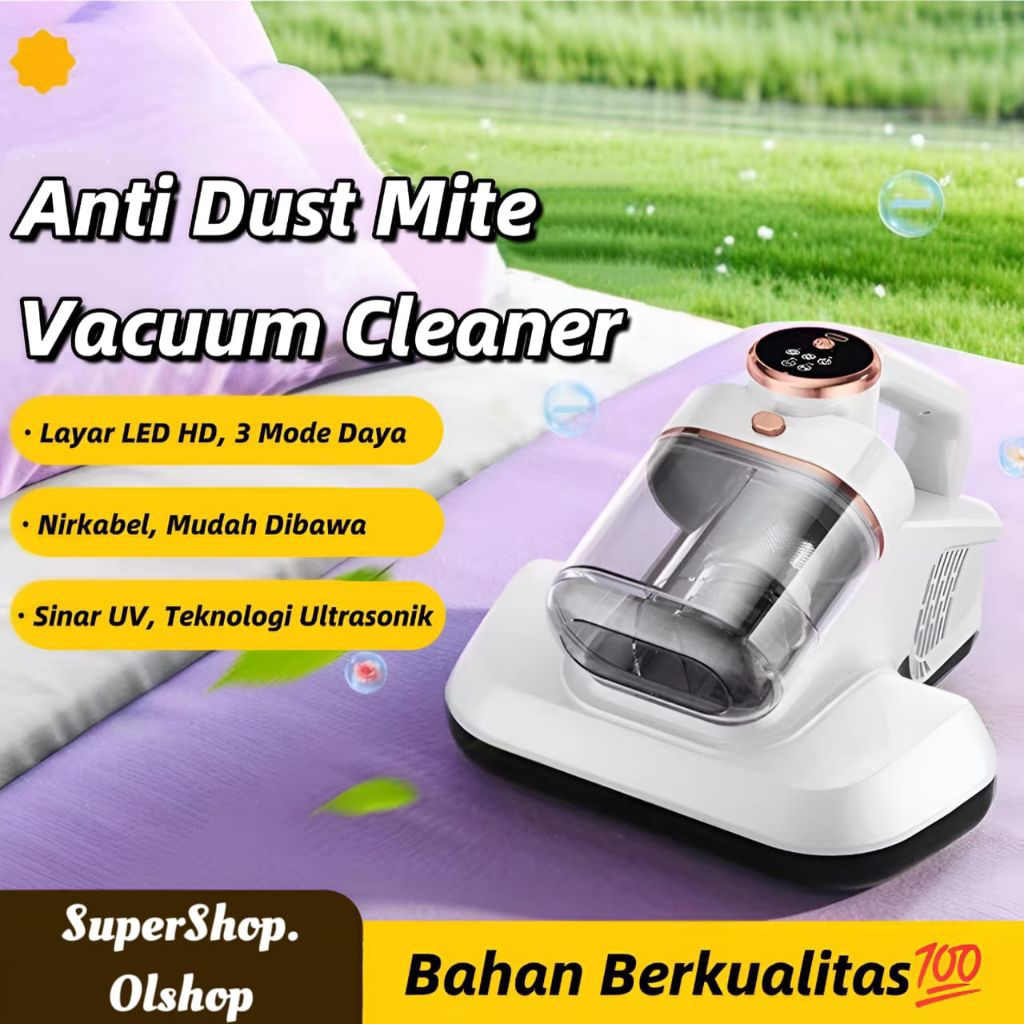 Vacuum Cleaner & Pembasmi Tungau UV Cordless - Alat Pembersih Vacuum Cleaner