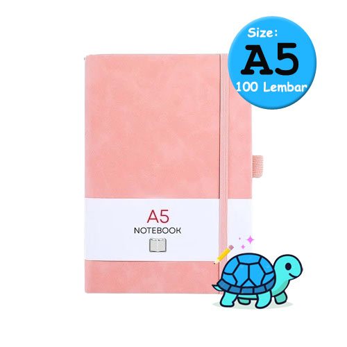 

Aimilo Notebook Tali Aesthetic Pen Holder Tempat Pulpen A5 100 Lembar - Pink