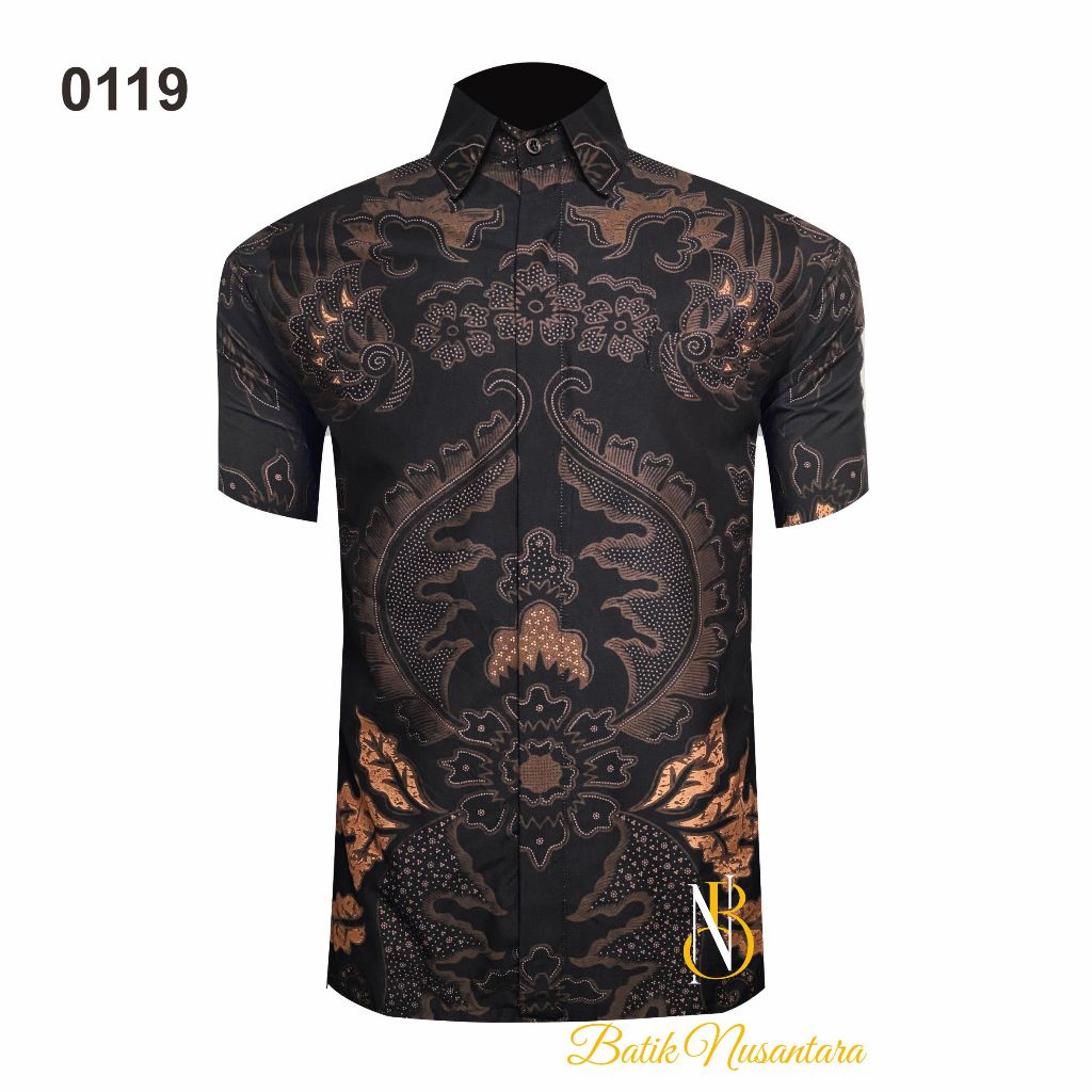 

Batik Nusantara Indonesia Kemeja Batik Slimfit Lapis Furing Lengan Pendek 0119 / Batik Pria