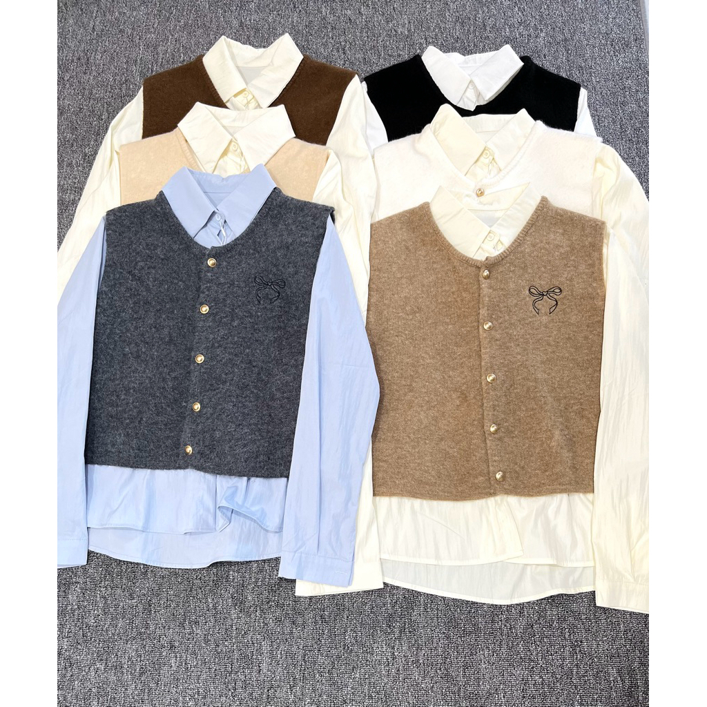 SETELAN VEST SET KNIT RAJUT WANITA | LILLYCHILI