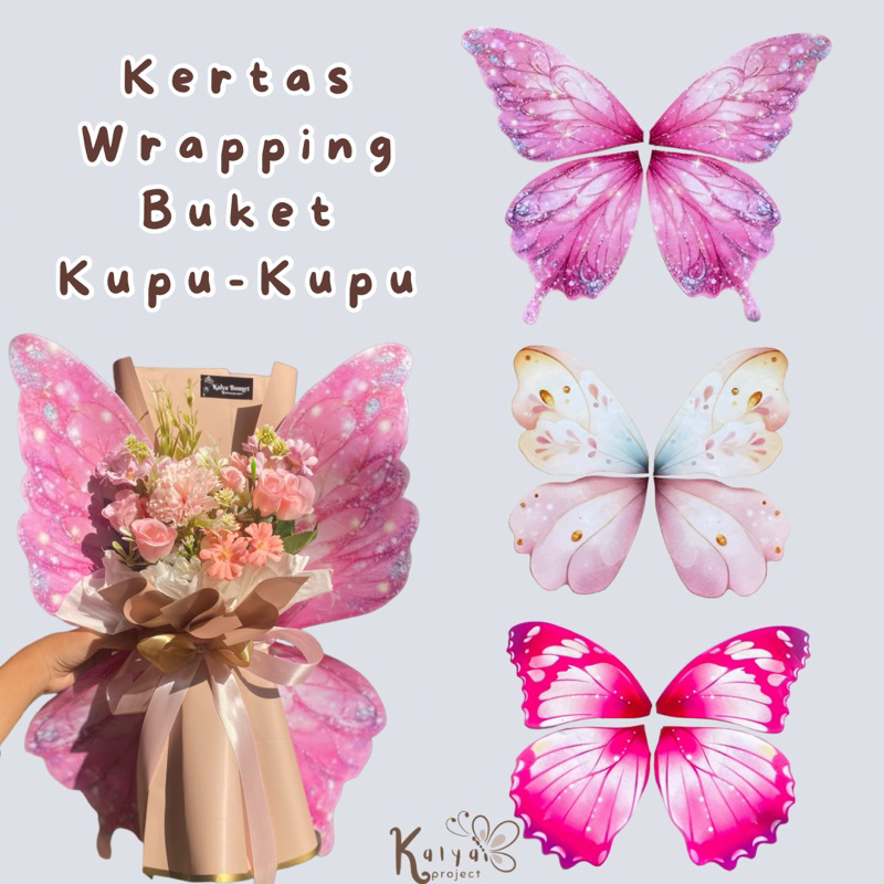 

Kertas Wrapping Bunga Motif Kupu-Kupu - Harga Per Lembar