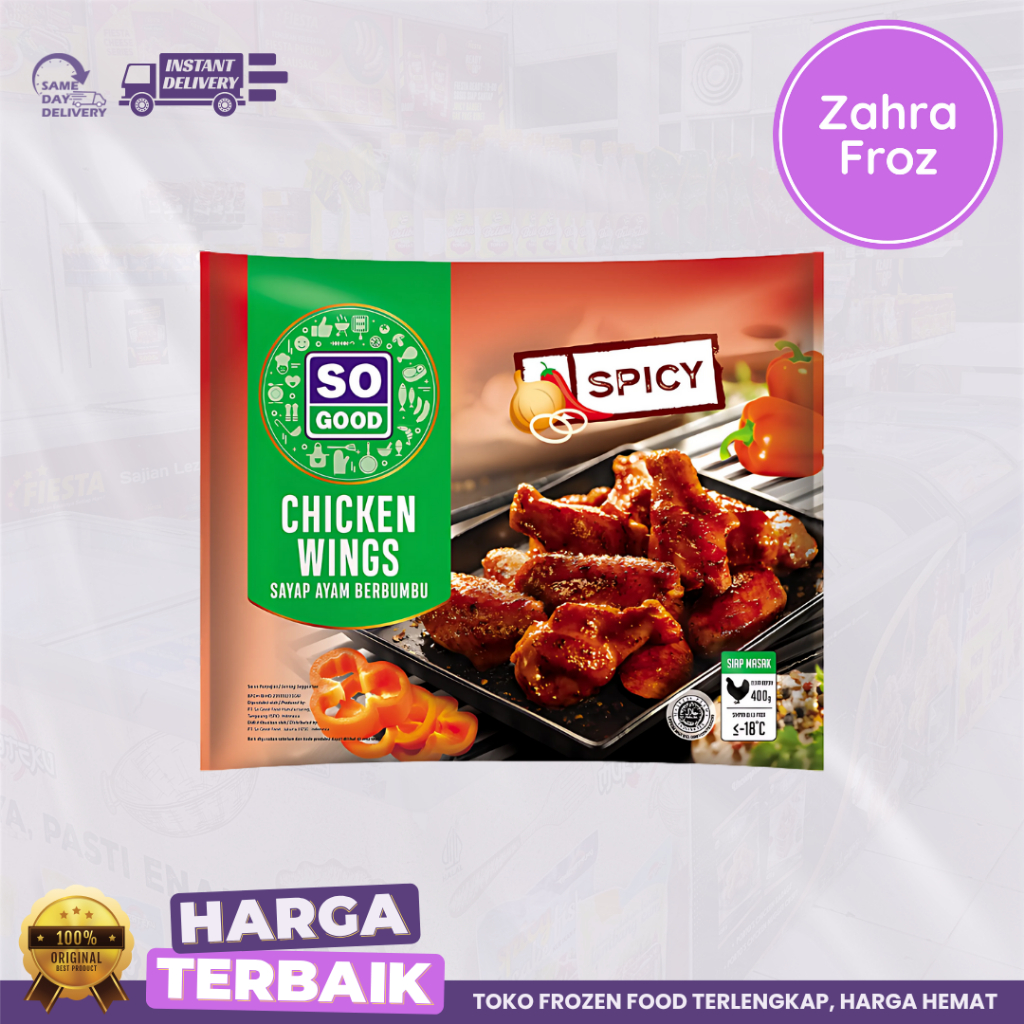 

SO GOOD SPICY CHICKEN WINGS 400 GR