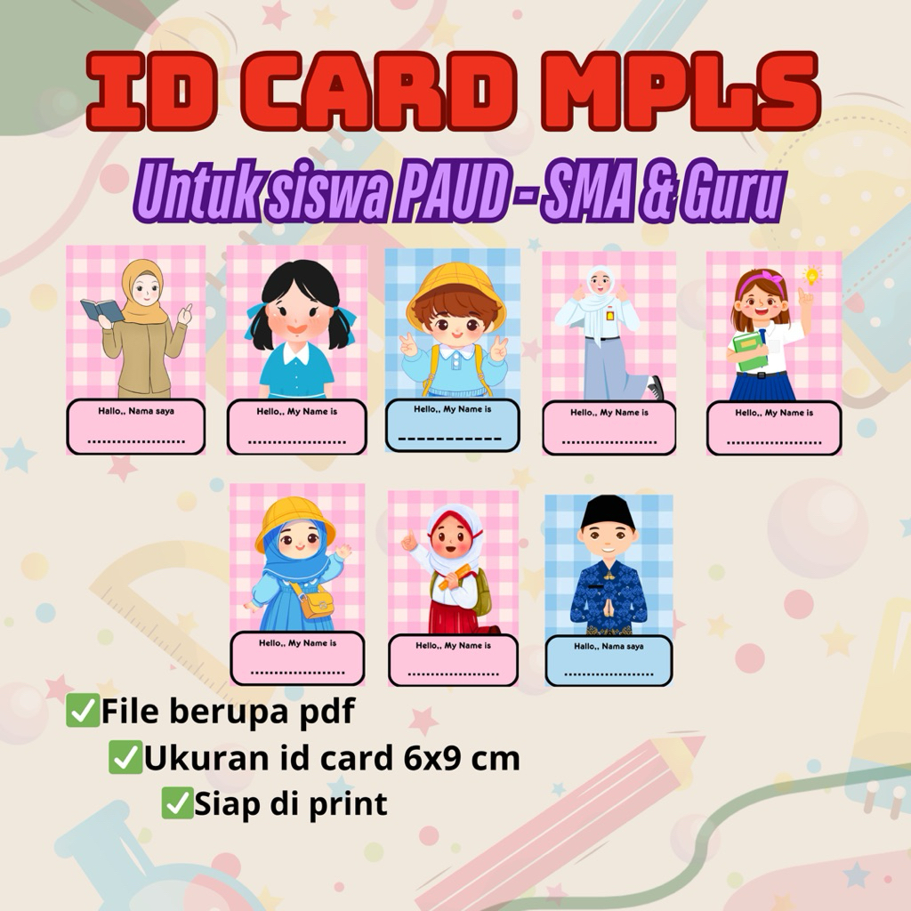 

ID CARD MPLS ( Mulai dari PAUD - SMA & GURU )