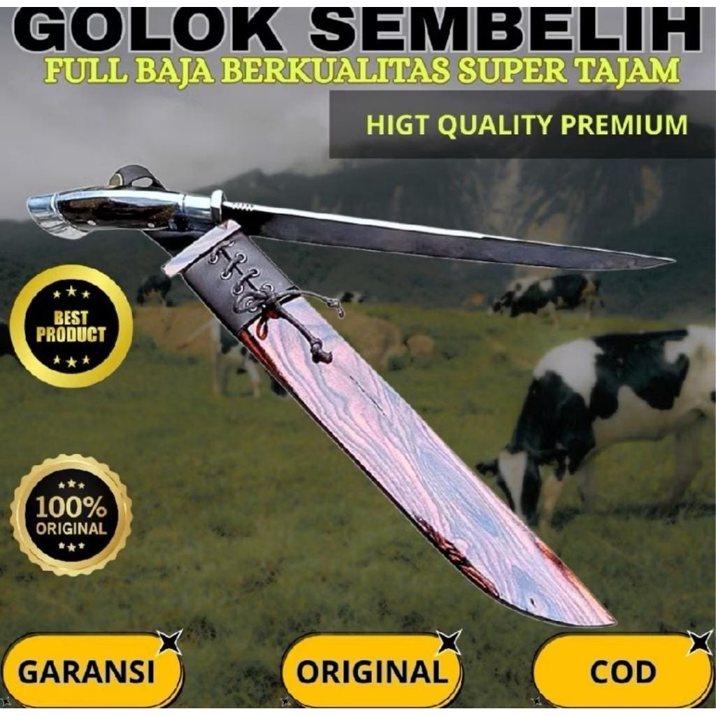 Golok Super Tajam (Golsem) Bahan Per Baja Asli
