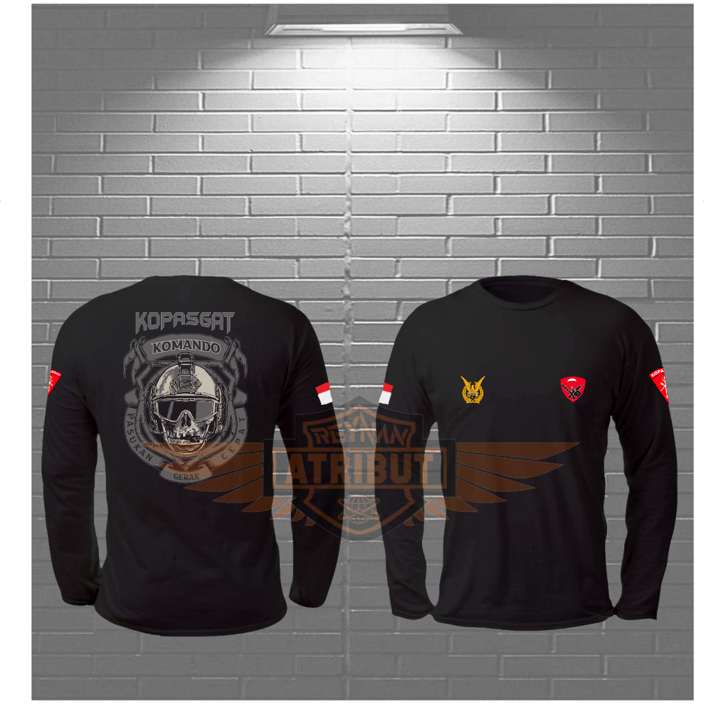 kaos kopasgat / kaos lengan panjang kopasgat / T-Shirt kopasgat / kaos TNI