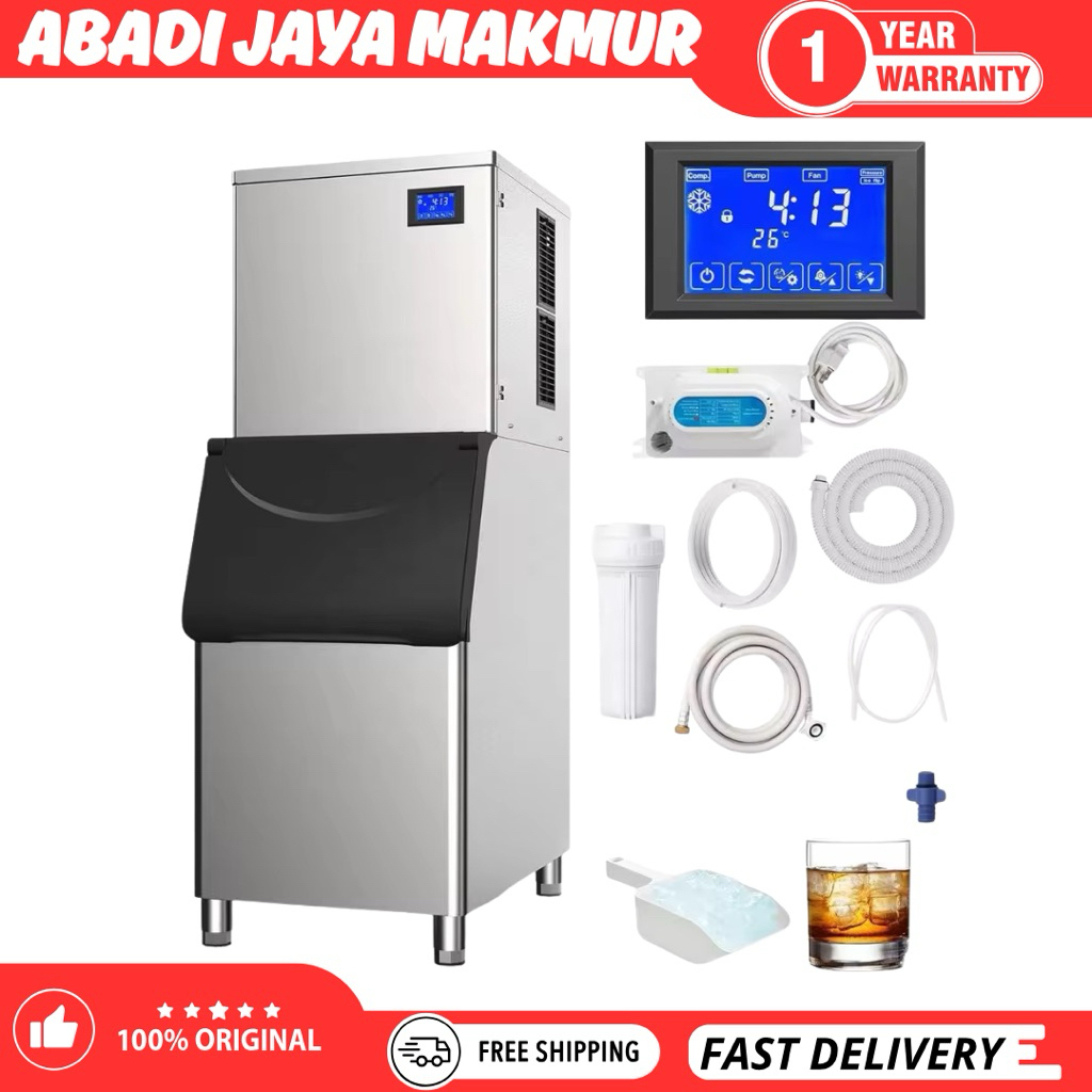 Iceler Mesin Es Batu Commercial Ice Maker 350KG/24JAM Ice Cube Machine