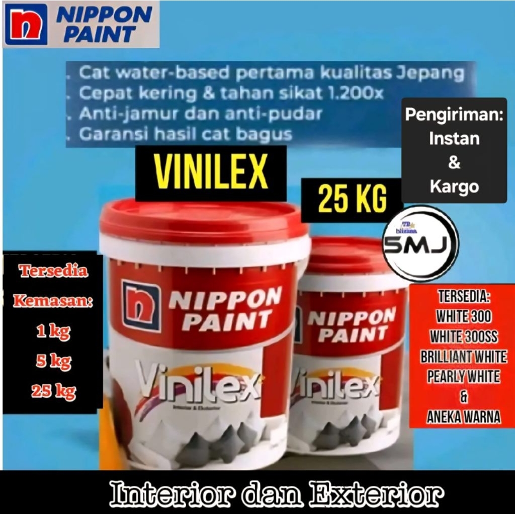 Vinilex 25kg Vinilex 5000 Pel 25kg Aneka Warna Vinilex Brilliant White Pearly White Supra White 25kg