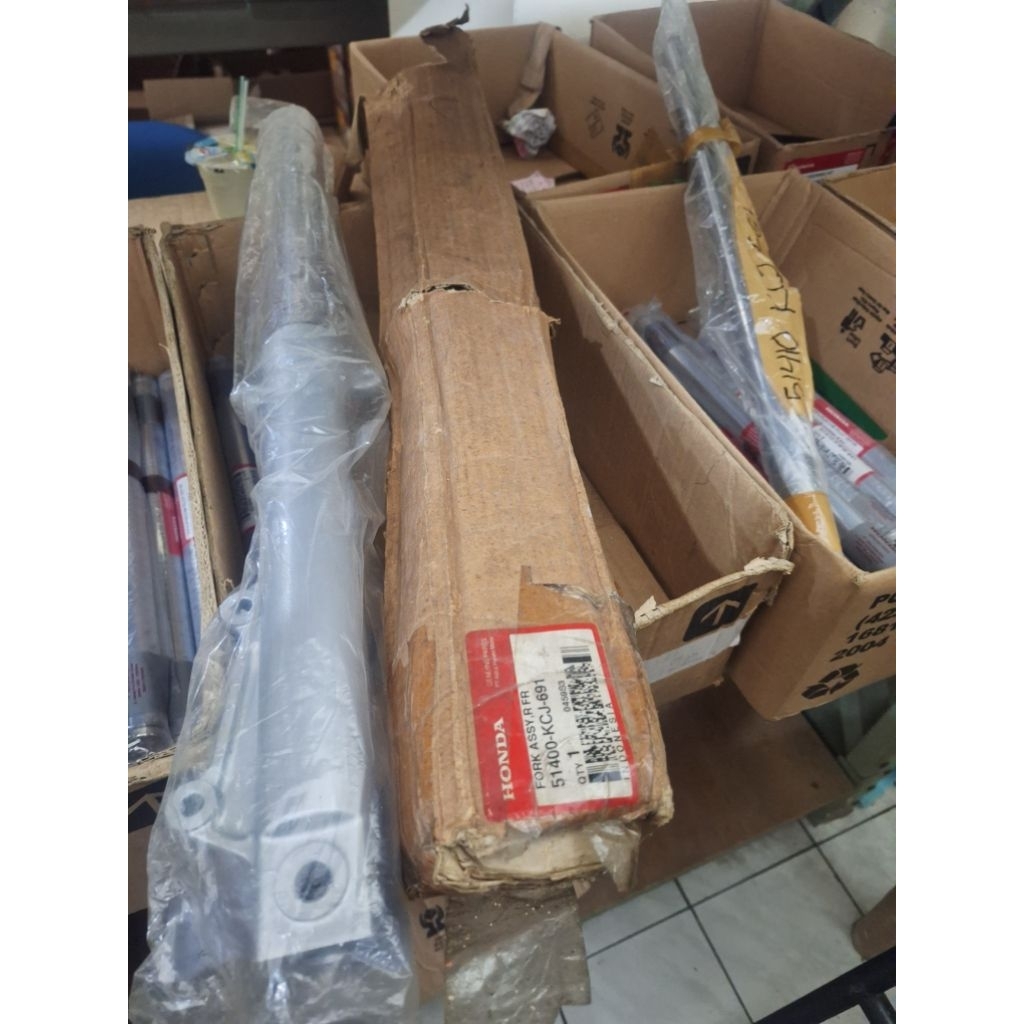 shock sok shok depan assy honda tiger lama lawas tilas R kanan original ahm honda 51400-kcj-691