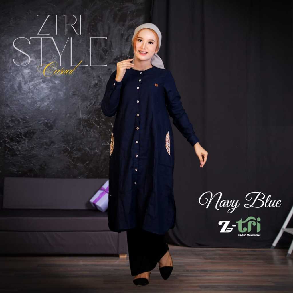 Tunik Hijab Stylish Wanita Remaja –Baju Tunik Atasan Muslimah Simple dan Modis bahan katun premium