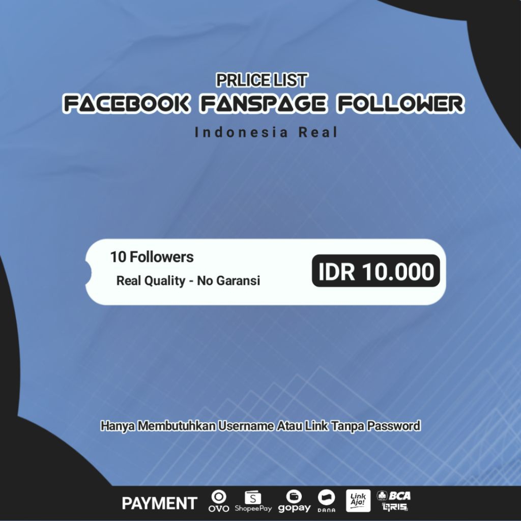 Facebook Fanspage Followers Indonesia Murah