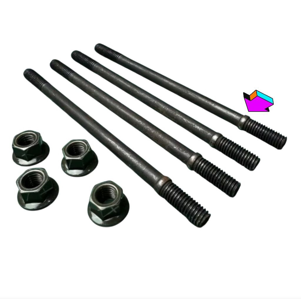 baut tanam ancer tiang blok boring silinder vespa ukuran 12-12 model stopper panjang 14 cm