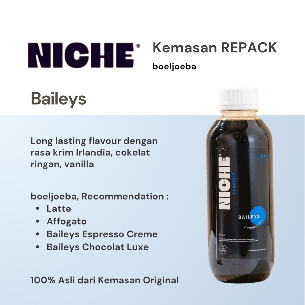 REPACK - Niche Baileys Syrup [30, 50, 100] g