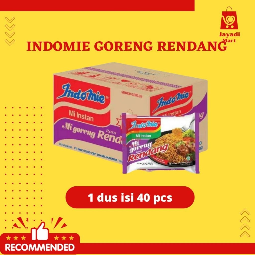 

MIE INSTANT INDOMIE GORENG RENDANG 1 DUS ISI 40PCS WARMINDO