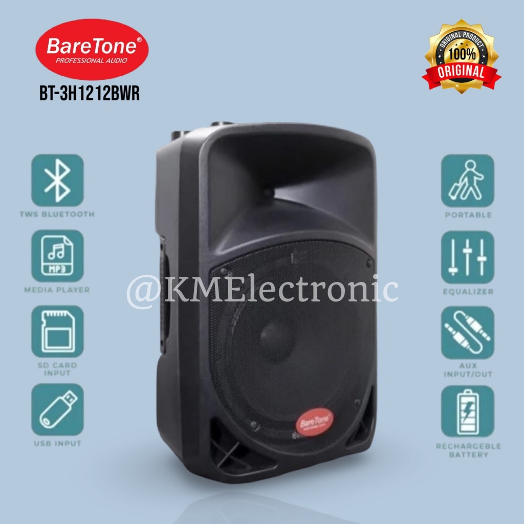 Baretone Speaker BT-3H1212BWR I BT 3H1212BWR Original